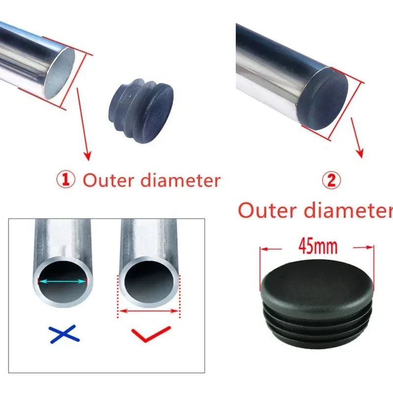 Black Round Pipe Plug 10-60mm  - огляд і ціна Plastic Pipe Clip
