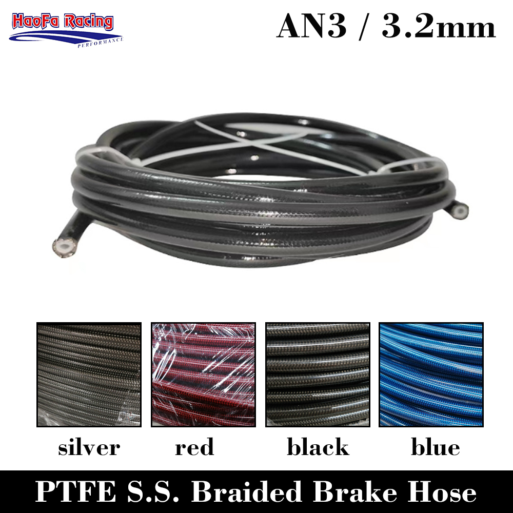 AN3 Motorcycle PTFE Brake Line - огляд і ціна Flexible Hose Braided