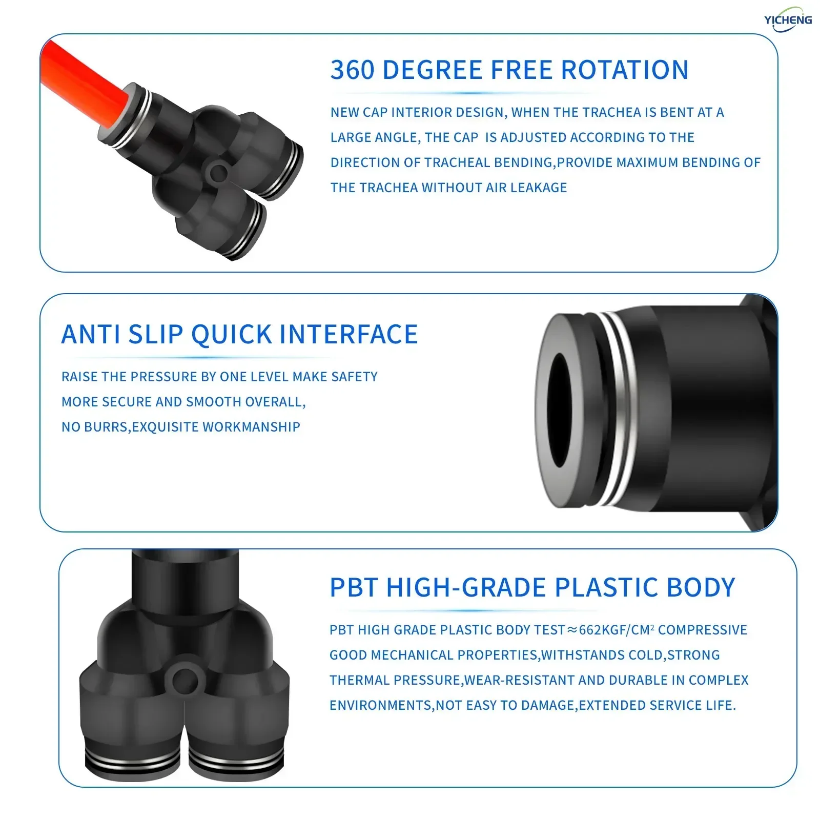 PNEUMATIC Hose Connector 6MM O - огляд і ціна Push Fit Connector