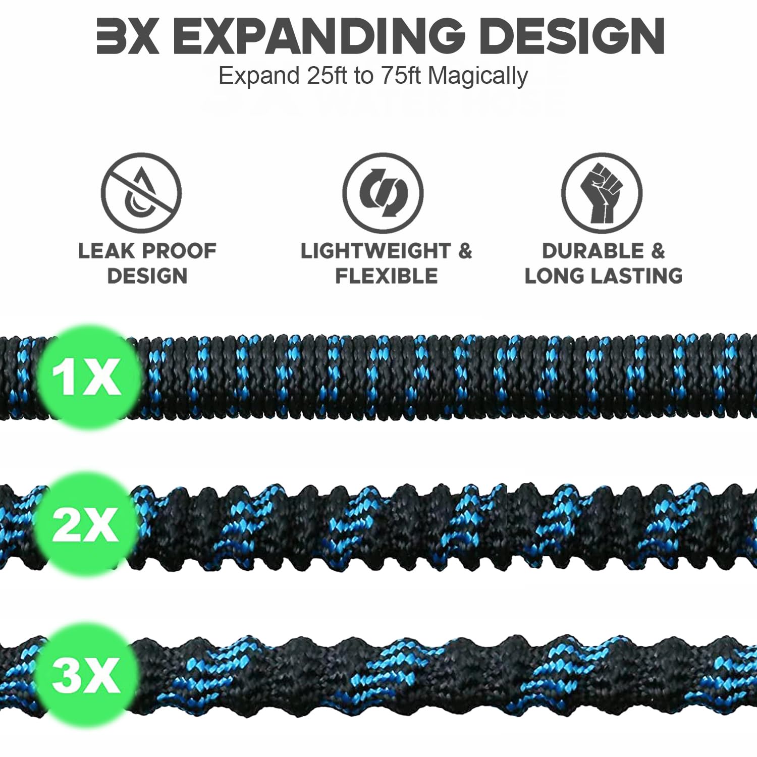 Expandable Garden Hose 75 ft W - огляд і ціна Flexible Hose Braided