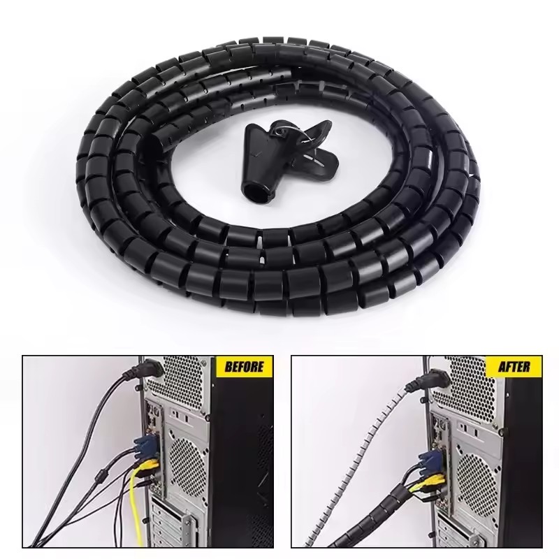 2M Flexible Spiral Cable Organ - огляд і ціна Plastic Pipe Clip