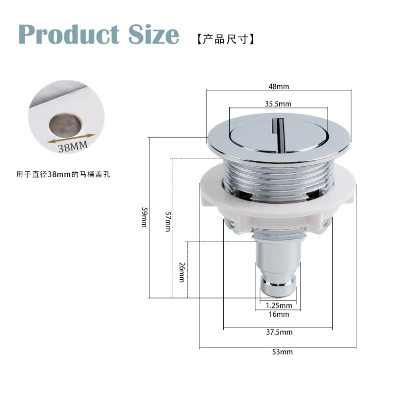 Cable Controlled Dual Flush Va - огляд і ціна Toilet Fill Valve